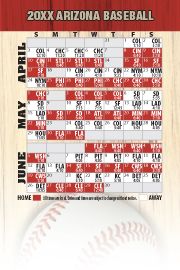 Magnetic Business Card Real Estate Baseball Schedules  |Realtor Tools